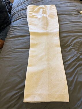 Alberto Makali White Straight Leg Embossed Pants